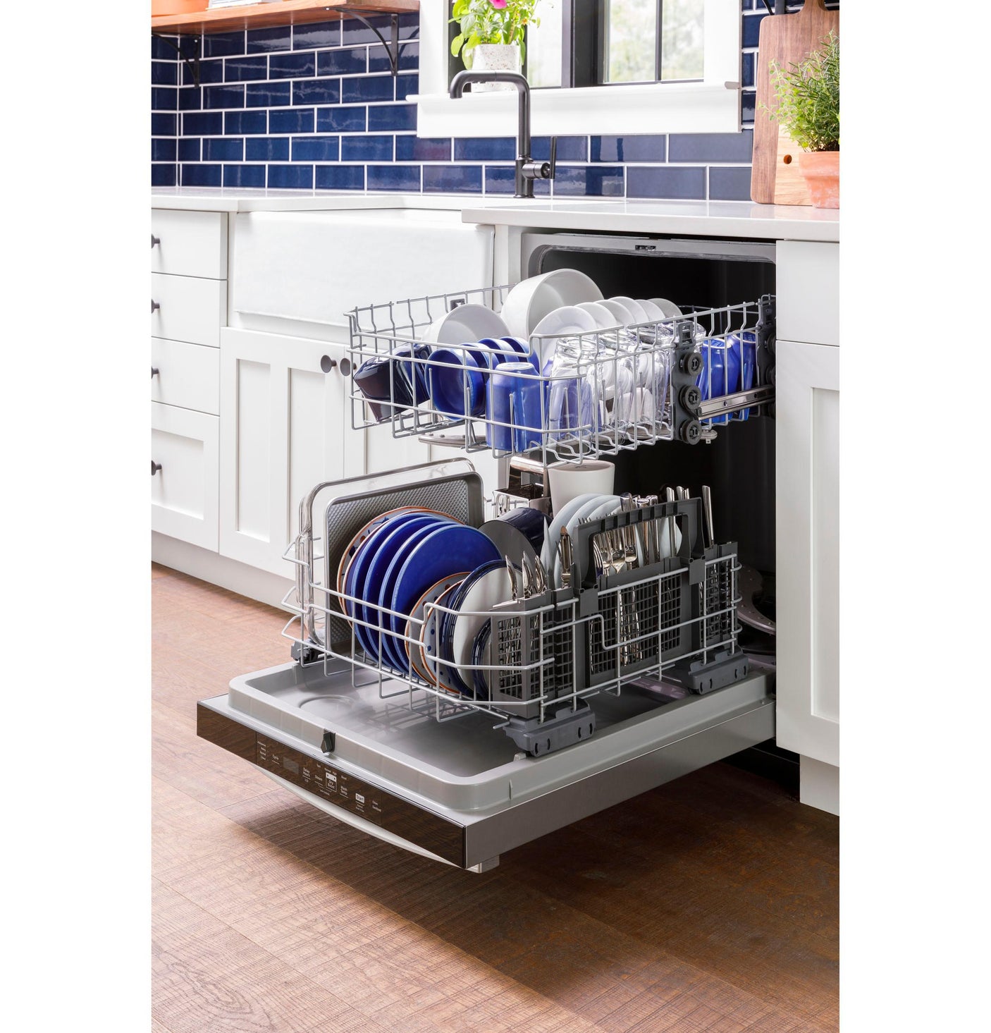 GE® ENERGY STAR® Top Control with Plastic Interior Dishwasher with Sanitize Cycle & Dry Boost