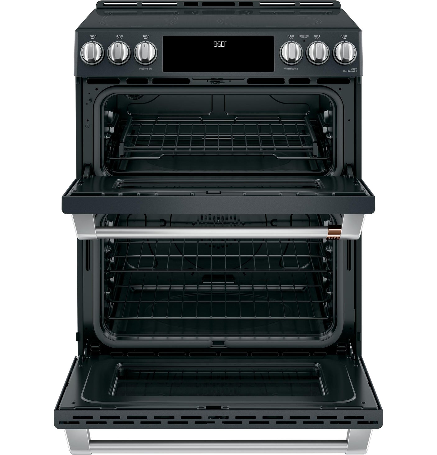 Café™ 30" Smart Slide-In, Front-Control, Induction and Convection Double-Oven Range