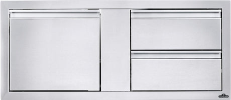 42 x 16 inch Single Door & Double Drawer Combo, Stainless Steel