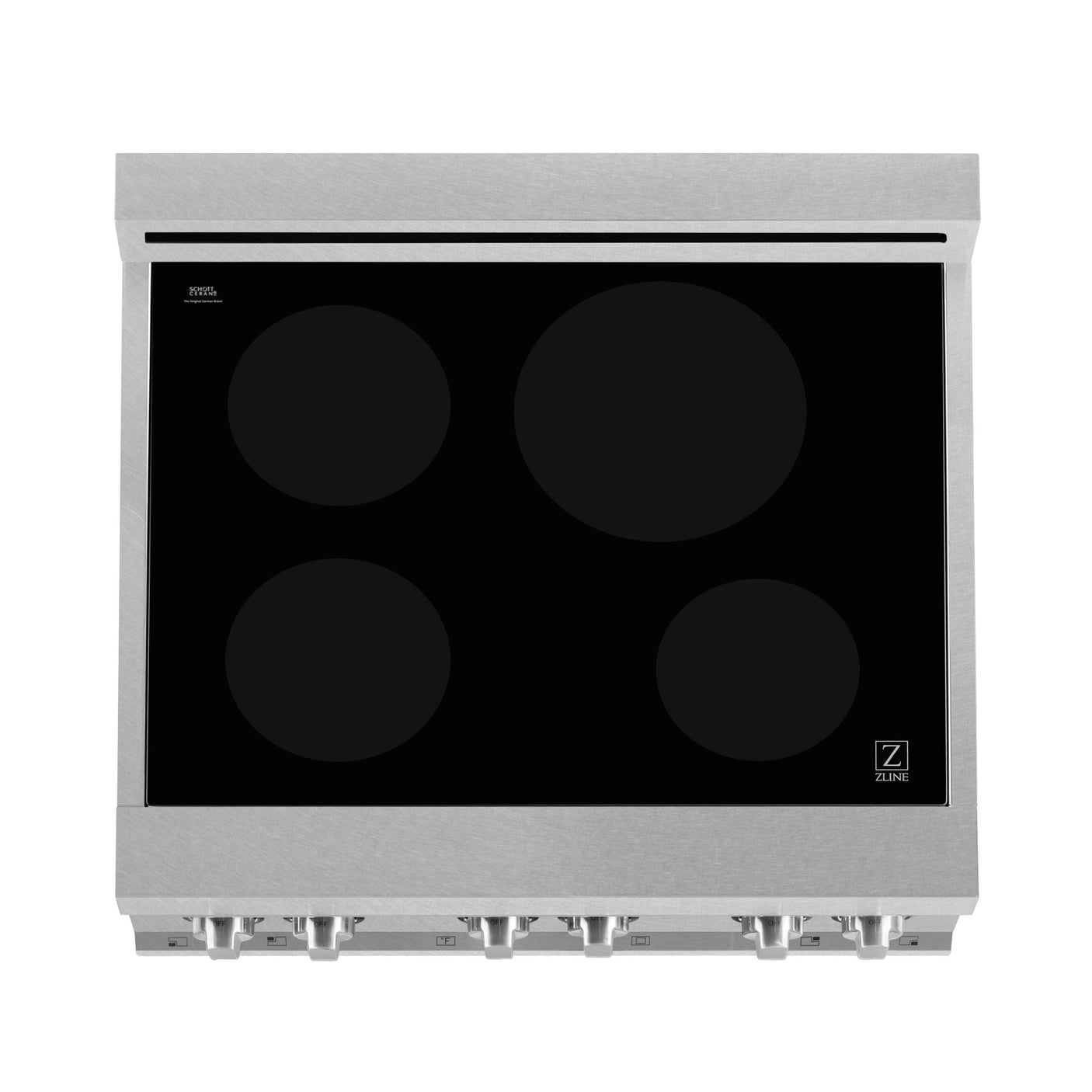 ZLINE 30" 4.0 cu. ft. Induction Range in DuraSnow with a 4 Element Stove and Electric Oven (RAINDS-30) [Color: Black Matte]