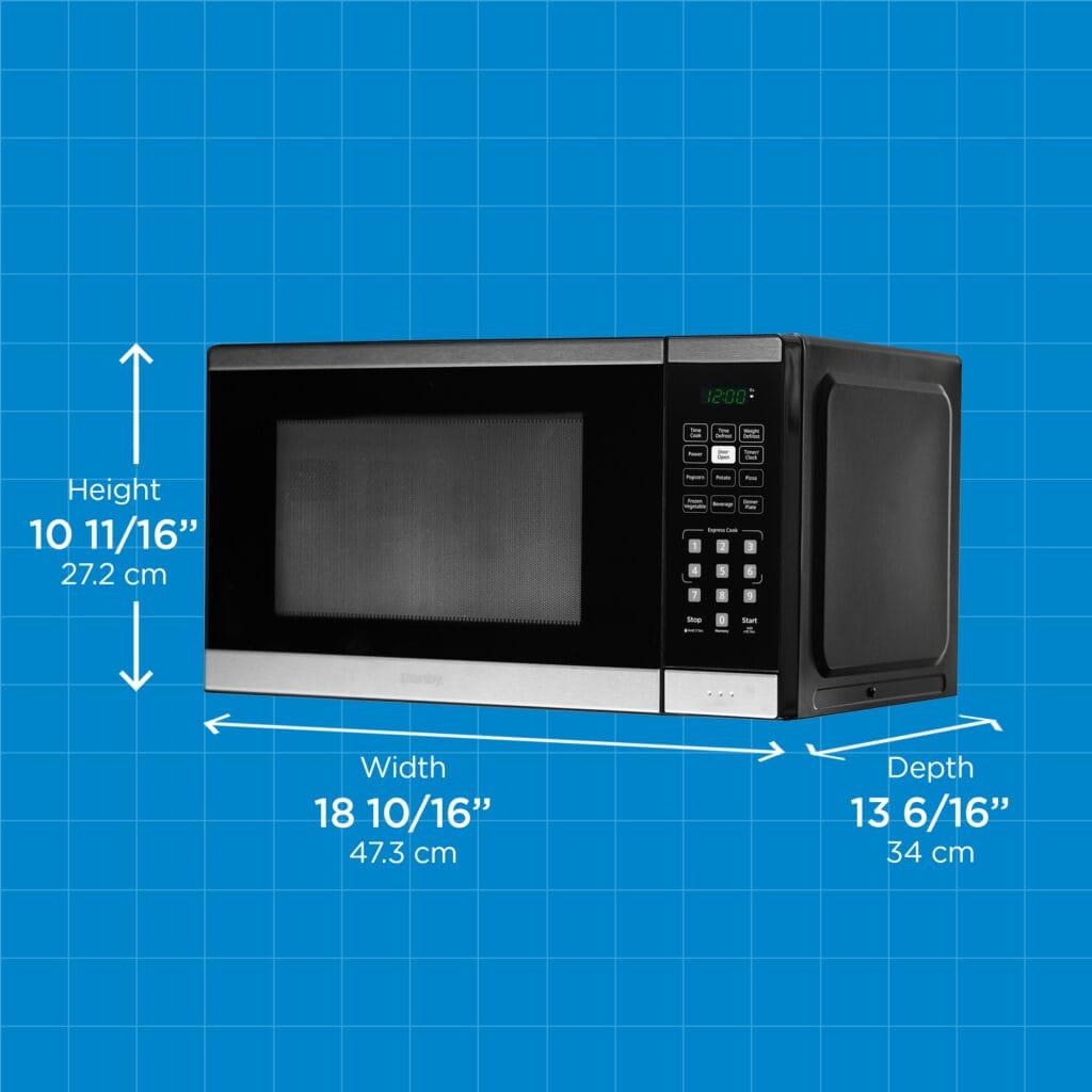 Danby 0.9 cu. ft. Countertop Microwave in Black and Stainless Steel