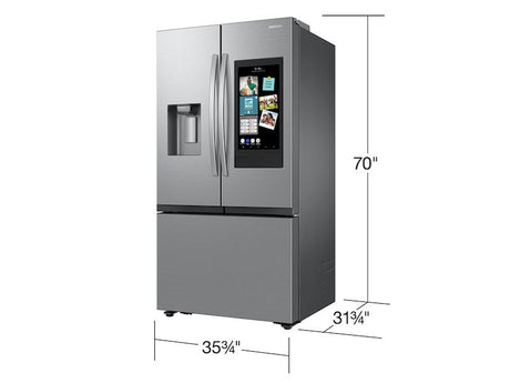 25 cu. ft. Mega Capacity Counter Depth 3-Door French Door Refrigerator with Family Hub™ in Stainless Steel