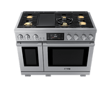 48" Dual-Fuel Range, Silver Stainless, Natural Gas/Liquid Propane