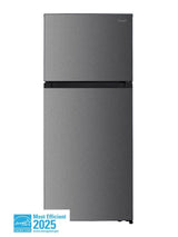 Woods 18.0 cu. ft. Top Mount Frost-Free Fridge in Stainless Steel Look