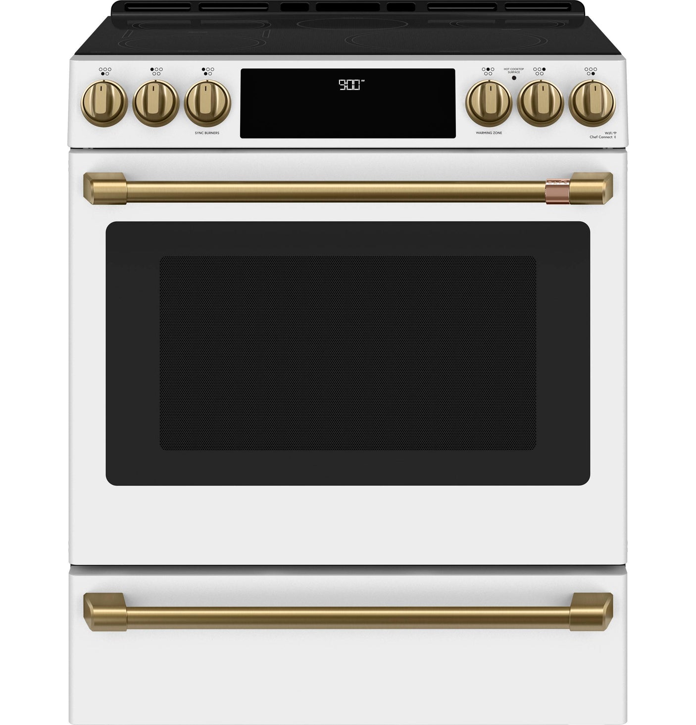 Café™ 30" Smart Slide-In, Front-Control, Induction and Convection Range with Warming Drawer