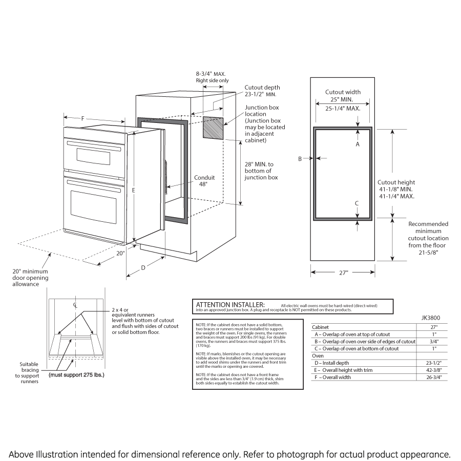 GE Profile™ 27" Built-In Combination Convection Microwave/Convection Wall Oven