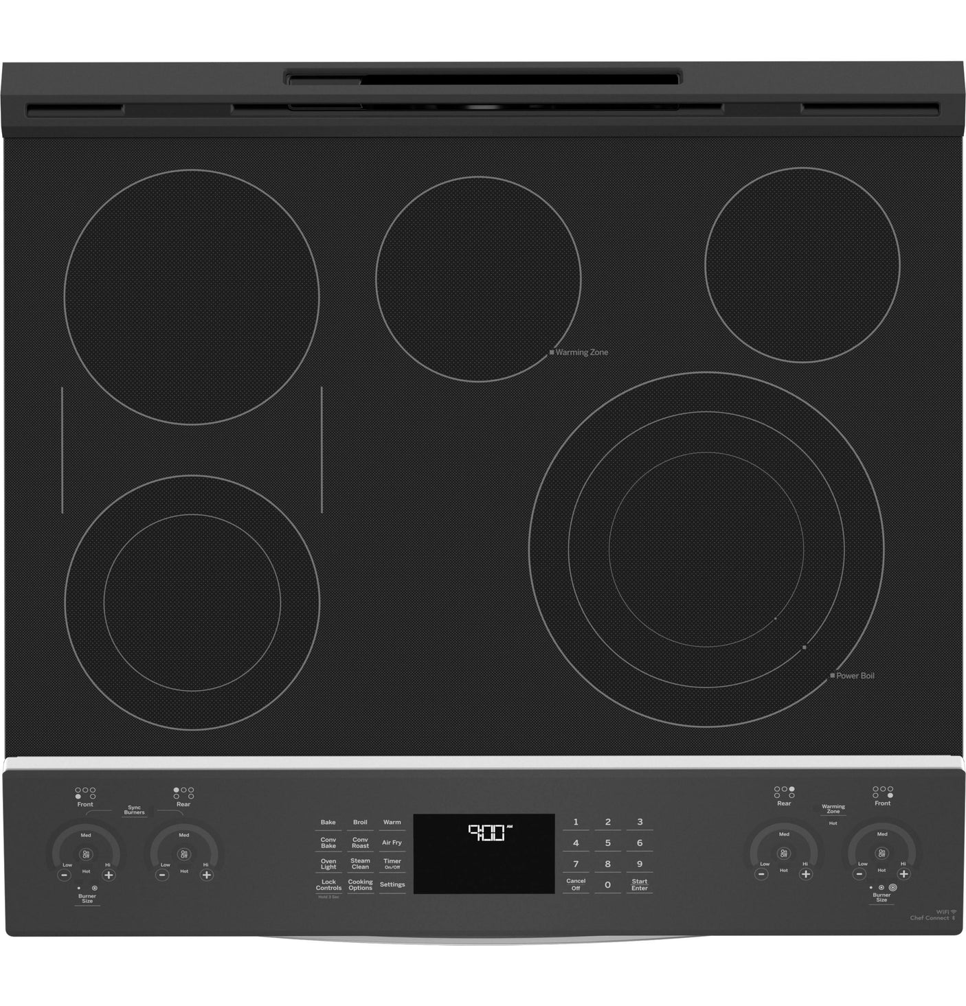 GE Profile™ 30" Smart Slide-In Electric Convection Fingerprint Resistant Range with No Preheat Air Fry