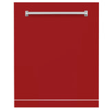 ZLINE 24" Monument Dishwasher Panel with Traditional Handle and Color Options (DPMT-24) [Color: Red Gloss]