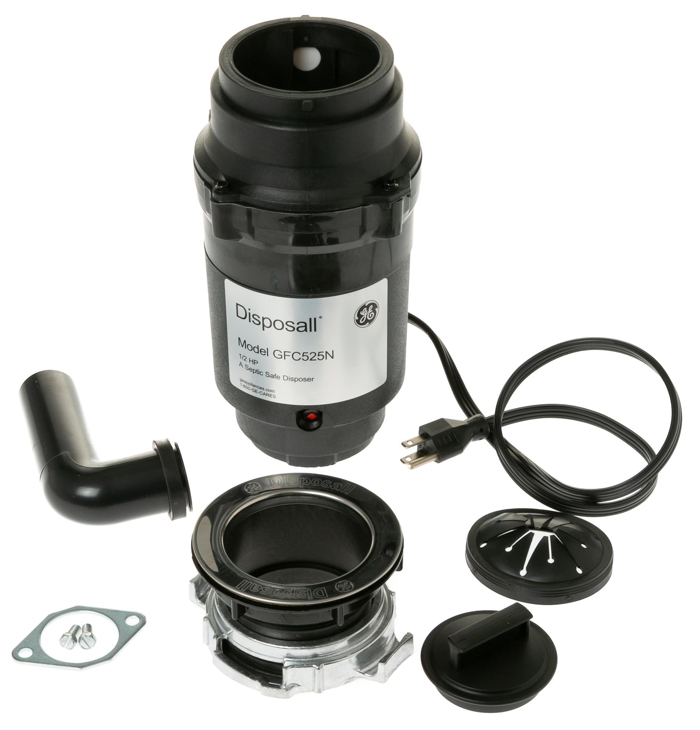 GE DISPOSALL® 1/2 HP Continuous Feed Garbage Disposer - Corded