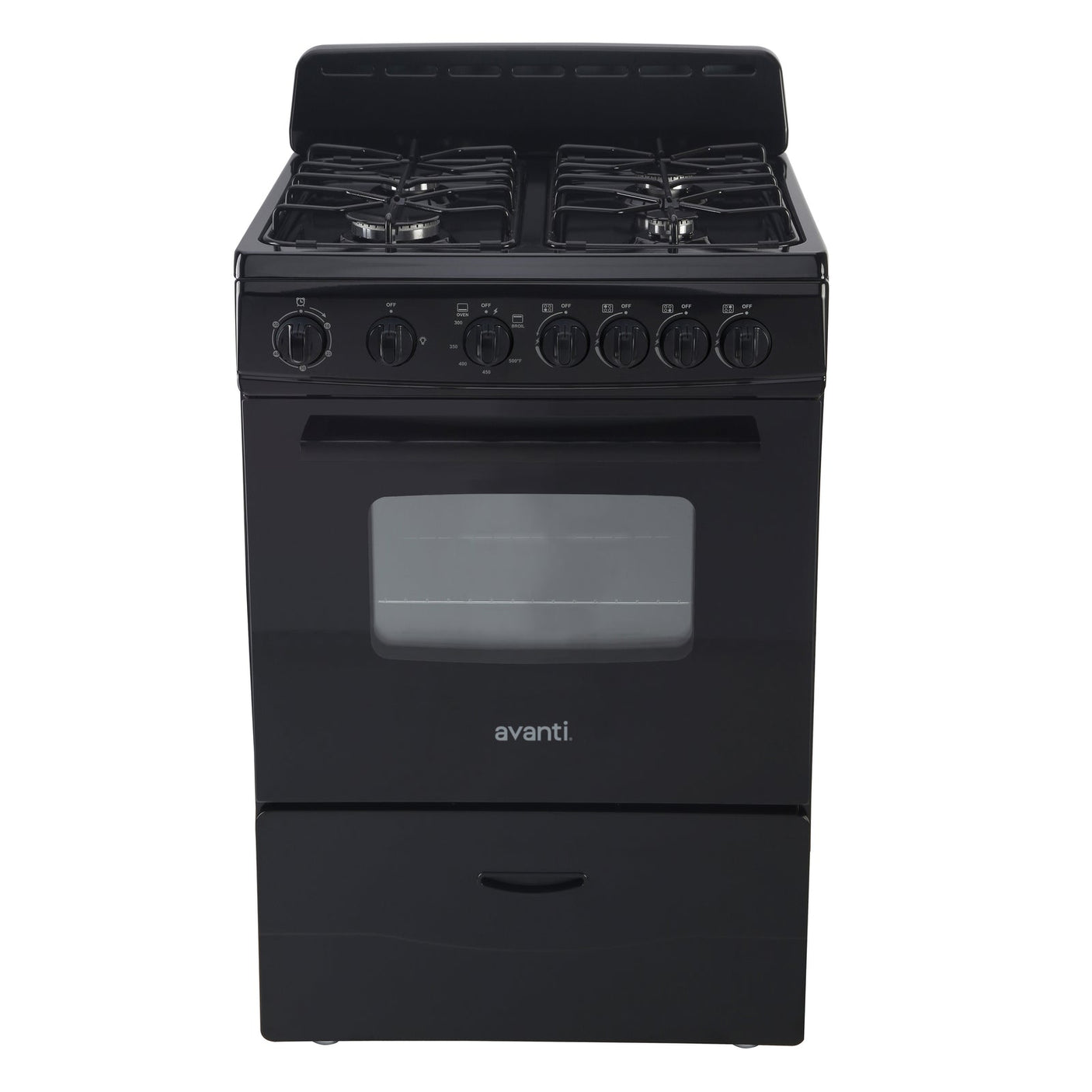 Avanti 24" Compact Gas Range Oven - White / 2.6 cu. ft.