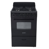 Avanti 24" Compact Gas Range Oven - Black / 2.6 cu. ft.