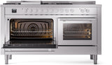 Professional Plus II 60 Inch Dual Fuel Natural Gas Freestanding Range in Stainless Steel with Trim