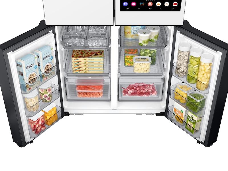 Bespoke 4-Door Flex™ Refrigerator (29 cu. ft.) with AI Family Hub™+ and AI Vision Inside™ in White Glass