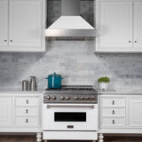 ZLINE DuraSnow Stainless Steel Range Hood With White Matte Shell (8654WM)