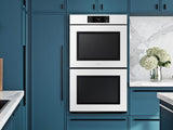 Bespoke 30" White Glass Double Wall Oven with AI Pro Cooking™ Camera