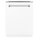 ZLINE 24" Monument Series 3rd Rack Top Touch Control Dishwasher with Stainless Steel Tub, 45dBa (DWMT-24) [Color: White Matte]