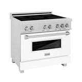 ZLINE 36" 4.6 cu. ft. Induction Range with a 5 Element Stove and Electric Oven (RAINDS-36) [Color: White Matte]