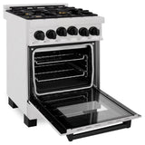 ZLINE Autograph Edition 24" 2.8 cu. ft. Range with Gas Stove and Gas Oven in DuraSnow Stainless Steel with Champagne Bronze Accents (RGSZ-SN-24) [Color: Champagne Bronze]