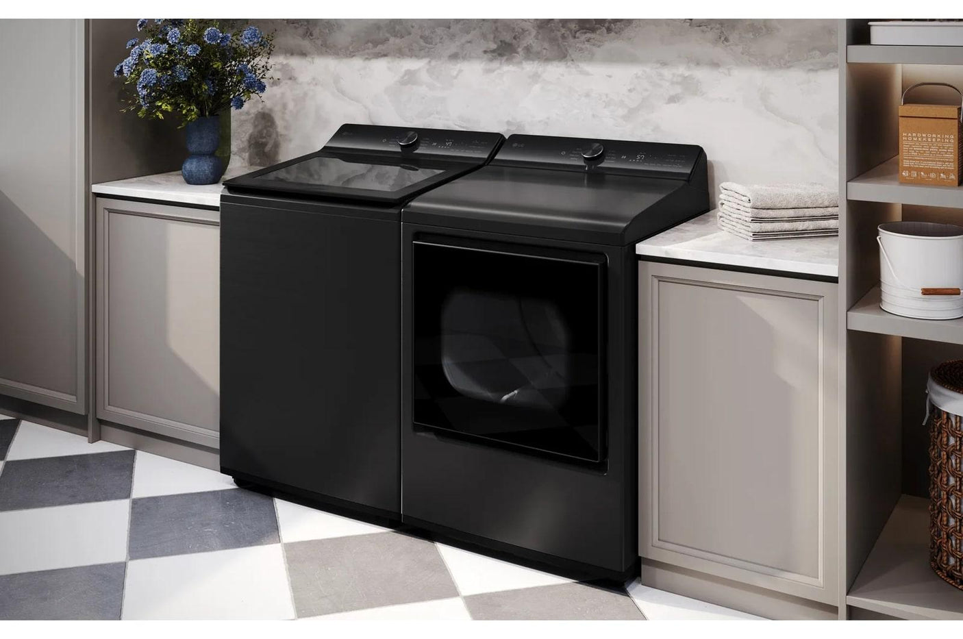 7.3 cu. ft. Ultra Large Capacity Rear Control Electric Dryer with AI Sensing and ThinQ® Smart Features