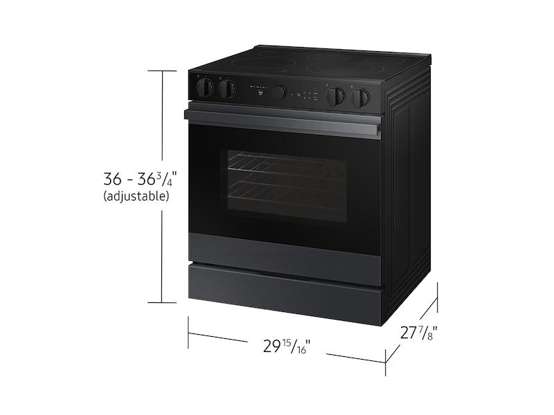 Bespoke 6.3 cu. ft. Smart Slide-In Electric Range with Air Sous Vide & Air Fry in Matte Black Steel