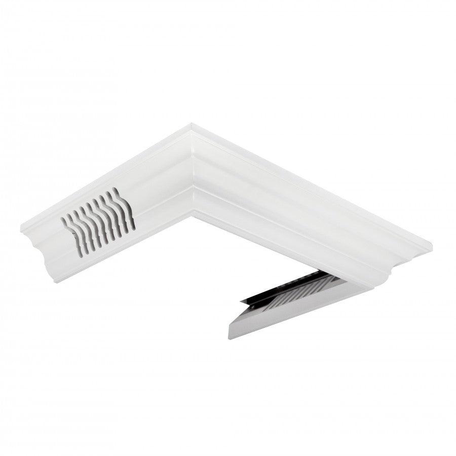 ZLINE Vented Crown Molding Profile 6 for Bright White Wall Mount Range Hoods (CM6V-KBWW)