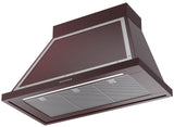 Nostalgie 40 Inch Burgundy Wall Mount Convertible Range Hood