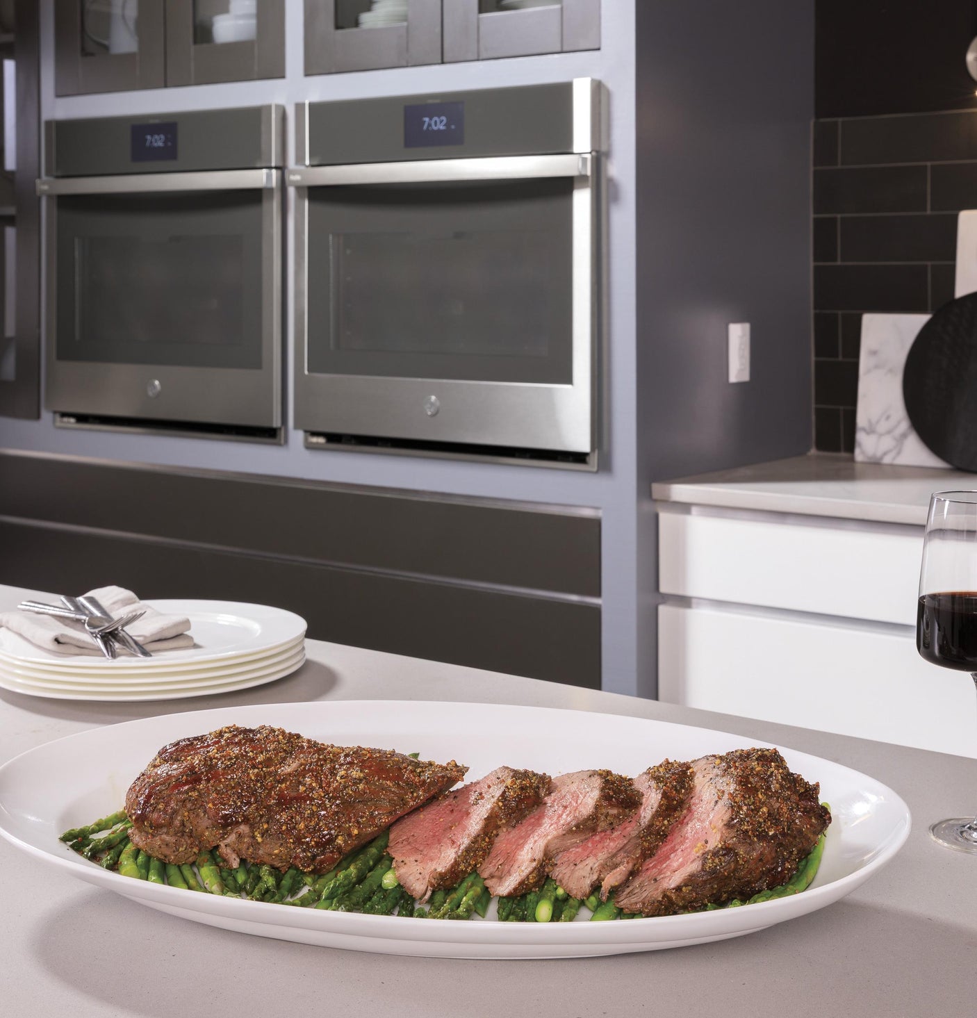 GE Profile™ 30" Smart Built-In Convection Double Wall Oven with No Preheat Air Fry and Precision Cooking