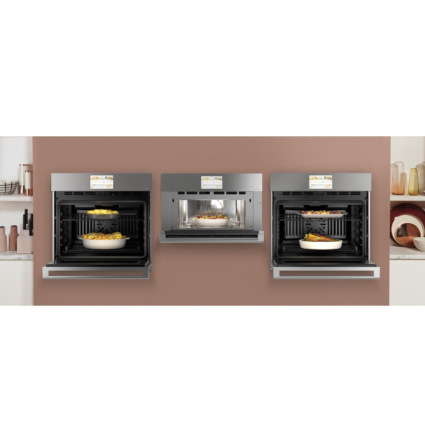 Café™ 30" Smart Five in One Oven with 120V Advantium® Technology in Platinum Glass