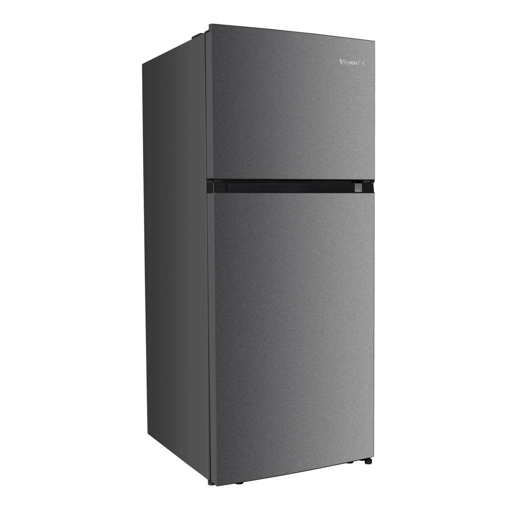 Woods 18.0 cu. ft. Top Mount Frost-Free Fridge in Stainless Steel Look