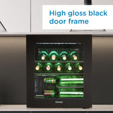 Danby 16 Bottle Free-Standing Wine Cooler in Black