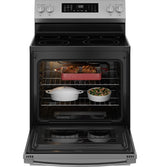 GE® 30" Free-Standing Electric Convection Range with No Preheat Air Fry and EasyWash™ Oven Tray