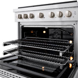 ZLINE 36 In. Freestanding Gas Range in Stainless Steel with Brass Burners (SGR-BR-36)