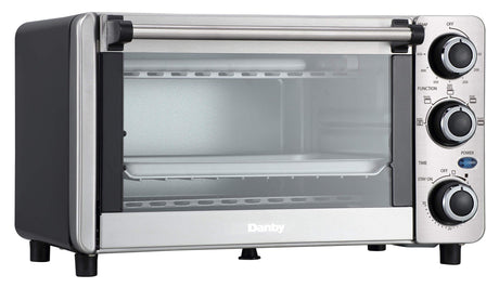 Danby 0.4 cu. ft./12L 4 Slice Countertop Toaster Oven in Stainless Steel