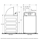 GE® 4.2 cu. ft. Capacity Commercial Washer with Stainless Steel Basket, Built-In App Payment System SITE WIFI REQUIRED