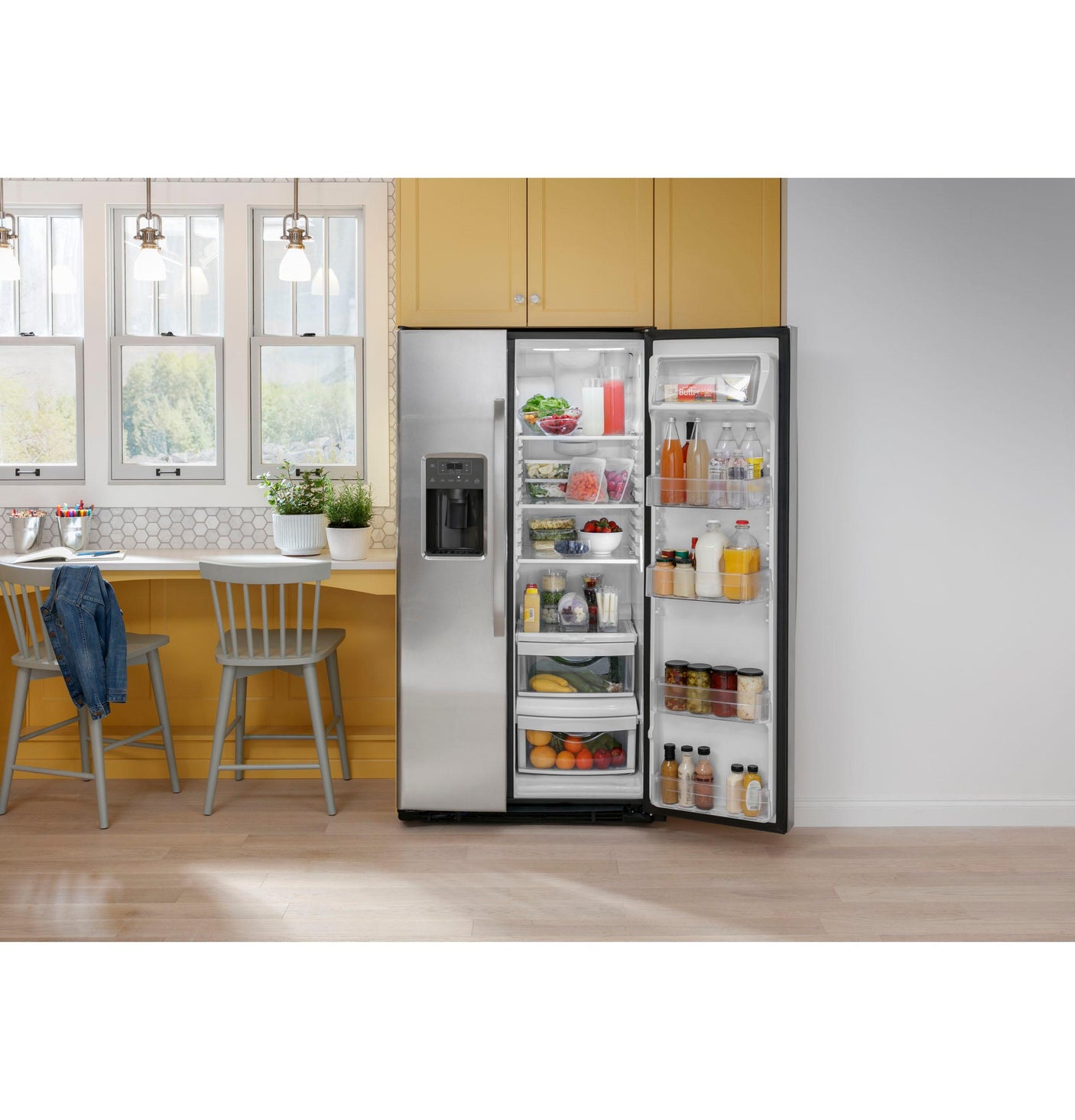 GE® 25.3 Cu. Ft. Side-By-Side Refrigerator