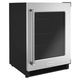 24" Undercounter Refrigerator with Glass Door