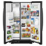 36-inch Side-by-Side Refrigerator with Dual Pad External Ice and Water Dispenser