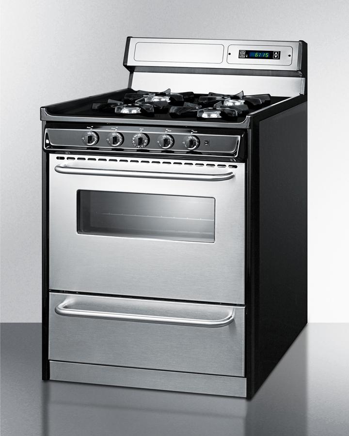 30" Wide Gas Range, Open Burners