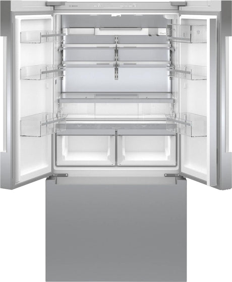 800 Series French Door Bottom Mount Refrigerator 36" Stainless steel (with anti-fingerprint), Total No Frost