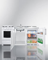 72" Wide All-in-one Kitchenette With Gas Range