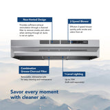 Broan® 24-Inch Ductless Under-Cabinet Range Hood, Stainless Finish