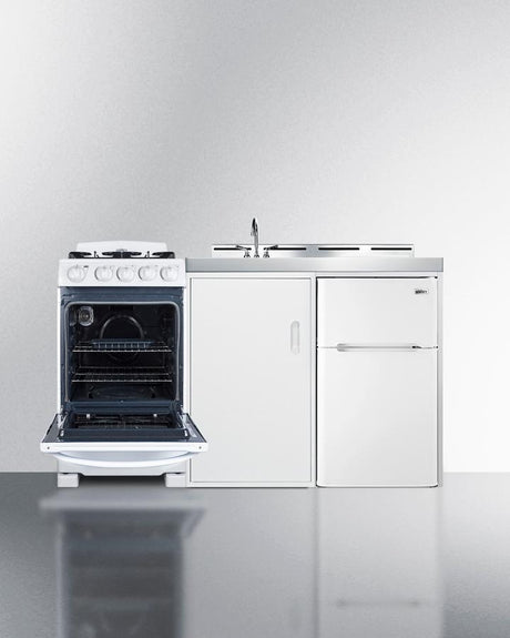 60" Wide All-in-one Kitchenette With Gas Range