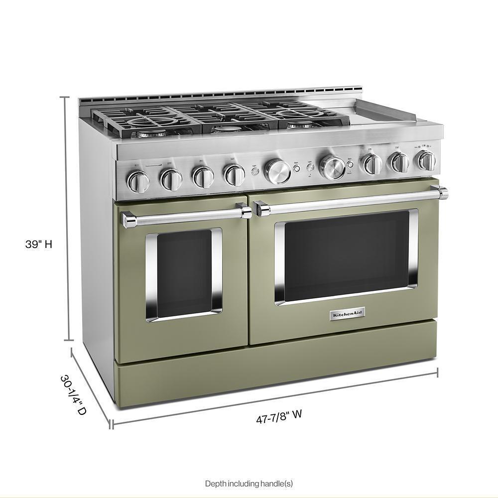 KitchenAid® 48'' Smart Commercial-Style Gas Range with Griddle