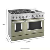 KitchenAid® 48'' Smart Commercial-Style Gas Range with Griddle