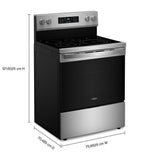 30-inch Energy Star Electric Range with Air Cooking Technology, No Preheat Air Fry and Air Baking and Self Clean