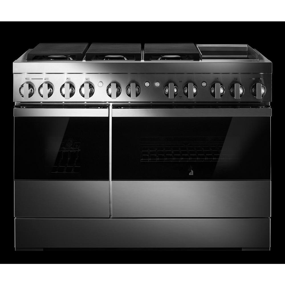 NOIR™ 48" Dual-Fuel Professional-Style Range with Chrome-Infused Griddle and Steam Assist