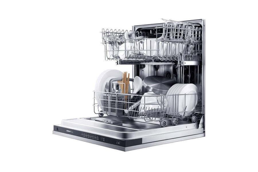 ROBAM W652S 24 Quiet Stainless Steel Dishwasher  47dB, Vortex Wash, Sterilization Function, 7 Options  Fit 14 set (154 pcs) of Cook Wares