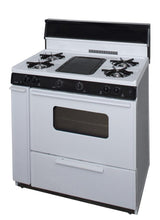 36 in. Freestanding Battery-Generated Spark Ignition Gas Range in White