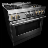 36" RISE™ Gas Professional-Style Range with Chrome-Infused Griddle