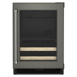 24" Panel-Ready Beverage Center with Wood-Front Racks